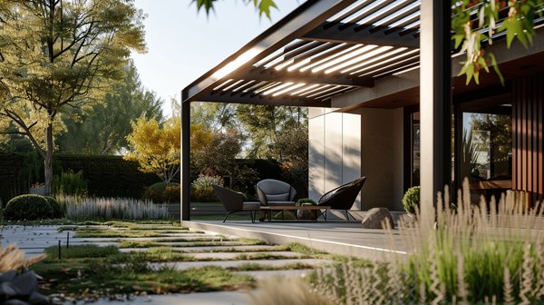 Extension de maison : pergolas bioclimatiques sur mesure