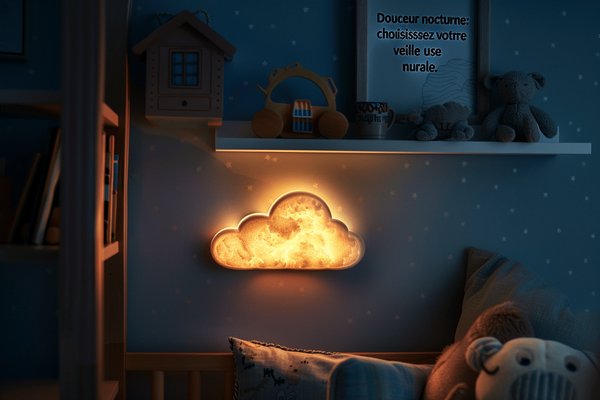Douceur nocturne : choisissez votre veilleuse nuage murale
